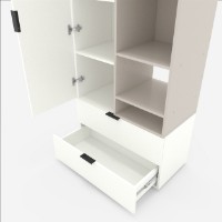 Dulap Nex Home A001R Cashmere/White Snow (NX-00000199) imaginea #4 — magazin online Desire.md