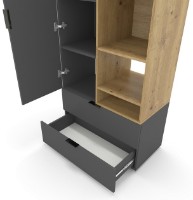 Dulap Nex Home A001R PAL Anthracite/Oak Artisan (NX-00000196) imaginea #4 — magazin online Desire.md