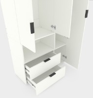 Шкаф Nex Home A002L White Snow (NX-00000208) фото №3 — интернет-магазин Desire.md