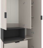 Шкаф Nex Home A002L Anthracite/Cashmere (NX-00000209) фото №4 — интернет-магазин Desire.md