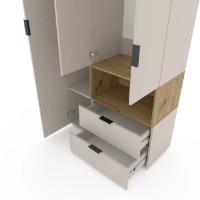 Шкаф Nex Home A002R Cashmere/Oak Artisan (NX-00000205) фото №3 — интернет-магазин Desire.md