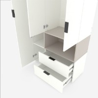 Dulap Nex Home A002R White Snow/Cashmere (NX-00000207) imaginea #3 — magazin online Desire.md