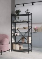 Etajeră Nex Home Loft 1700x800x350mm Anthracite/Anthracite (NX-00000182) imaginea #5 — magazin online Desire.md