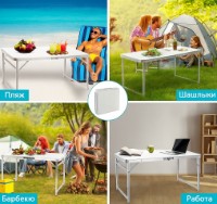 Masa și scaune pliante pentru camping 4Life Travel set AT54 White imaginea #4 — magazin online Desire.md