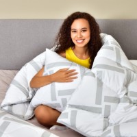 Комплект подушка и одеяло MobiCasa Elegantly 140x210 White/Gray фото №2 — интернет-магазин Desire.md