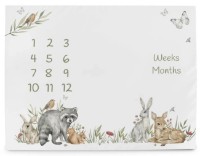 Covor joc pentru copii Ceba Baby Milestone Basic Animals 92x72cm (W-309-000-641)