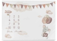 Covor joc pentru copii Ceba Baby Milestone Basic Mouse 92x721cm (W-309-000-727)