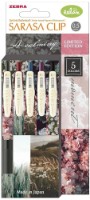 Set pix cu gel Zebra Sarasa Clip Calming (56060) 5pcs imaginea #2 — magazin online Desire.md