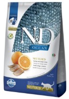 Hrană uscată pentru pisici Farmina N&D Ocean Herring & Orange Neutered 5kg