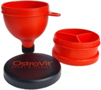 Брелок с воронкой + коробка для таблеток Ostrovit Plastic Funnel Red