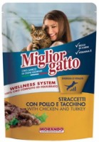 Hrană umedă pentru pisici Morando Miglior Gatto Chicken & Turkey 100g