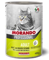 Hrană umedă pentru pisici Morando Professional Pate Beef & Vegetables 400g