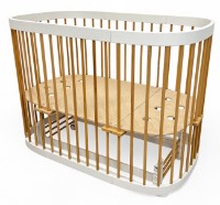 Pătuţ Eucalyptus Napoli Plus White/Natural (DS-N141)