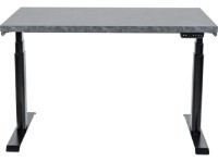 Masa de birou CUSTO FlexiDesk Plus 140x70 Dark Grey Marble/Black (100.02.0118)