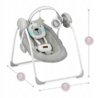 Детское кресло-качалка Momi Liss Baby Swing Bear Turquoise (BULE00015) фото №7 — интернет-магазин Desire.md
