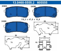 Set placute frână ATE 13.0460-5555.2 imaginea #2 — magazin online Desire.md