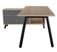 Письменный стол Deco Fusion + Box Left 180x80/155x40 Oak Sonoma/Anthracite (T2FBS1808) фото №6 — интернет-магазин Desire.md