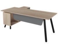 Письменный стол Deco Fusion + Box Right 180x80/155x40 Oak Sonoma/Anthracite (T2FBD1808) фото №3 — интернет-магазин Desire.md