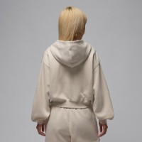 Hanorac damă Nike W Jordan Brk Flc Fz Mod Crop Light Orewood Brown/White, s.S imaginea #2 — magazin online Desire.md