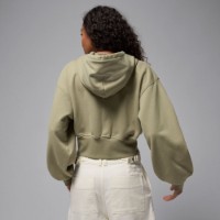 Женская толстовка Nike W Jordan Flt Flc Ft Fz Mod Crop Medium Khaki/Thermal Green, s.XS фото №2 — интернет-магазин Desire.md
