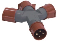 Силовая розетка вилка IEK PAS32-016-4