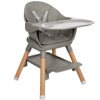 Scaun de masa Kikka Boo Woody Grey 2in1 2024 (KB.221823) imaginea #7 — magazin online Desire.md
