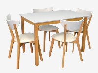 Обеденный стол Evelin Gloria White/Bella Beech фото №2 — интернет-магазин Desire.md