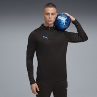Мужская олимпийка Puma Individualcup 1/4 Zip-Top Puma Black/White/Ultra Blue, s.XL фото №2 — интернет-магазин Desire.md