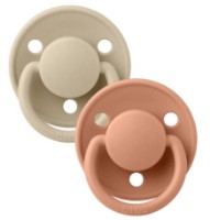 Suzeta BIBS De Lux 2 Pack 0-36months Vanilla/Peach  (150227)