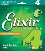 Corzi Elixir Nanoweb Bass Nickel 4-String Super Light 14002