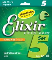 Corzi Elixir Nanoweb Bass Nickel 5-String Light 14202