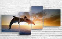 Картина ArtDesign A pair of dolphins 170x82cm (F-10111)