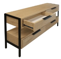 Тумба под ТВ Deco Torro Oak Sonoma/Black (S2TRTV) фото №4 — интернет-магазин Desire.md