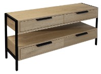 Тумба под ТВ Deco Torro Oak Sonoma/Black (S2TRTV) фото №2 — интернет-магазин Desire.md