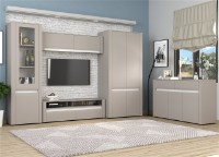 Vitrină Yasen Бодена 1Д1ДС Cashmere/Cashmere/White imaginea #3 — magazin online Desire.md