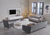 Măsuţă cafea Seskalar Arke set With Marble (081816) imaginea #2 — magazin online Desire.md