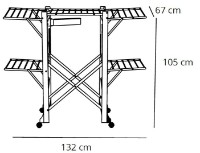 Сушилка для белья Arredamenti Aliante Black/White фото №2 — интернет-магазин Desire.md