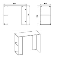 Письменный стол Компанит Юниор-2 900 Венге фото №2 — интернет-магазин Desire.md