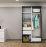 Шкаф-купе Bayro Parma 1200x2250x600 Anthracite  (606486) фото №2 — интернет-магазин Desire.md