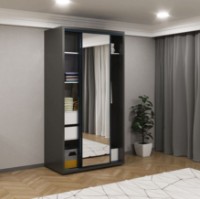 Шкаф-купе Bayro Parma 1200x2250x600 Anthracite  (606486) фото №3 — интернет-магазин Desire.md