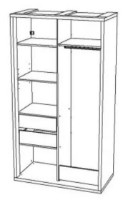 Шкаф-купе Bayro Parma 1200x2250x600 White (606485) фото №4 — интернет-магазин Desire.md