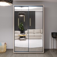 Шкаф-купе Bayro Parma 1400x2250x600 Grey Stone (606490)