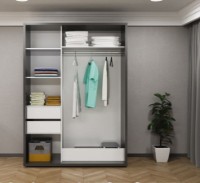 Шкаф-купе Bayro Parma 1600x2250x600 Anthracite (606506) фото №2 — интернет-магазин Desire.md