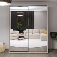 Шкаф-купе Bayro Parma 1800x2250x600 Grey Stone (606510)