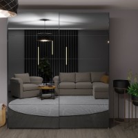 Шкаф-купе Bayro Top Line Napoli 2300x2300x580 Grey Stone (604806)