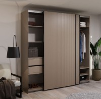 Шкаф-купе Bayro Top Line Napoli 2300x2300x580 Grey Stone (604807) фото №2 — интернет-магазин Desire.md