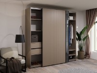 Шкаф-купе Bayro Top Line Napoli 2300x2300x580 Grey Stone (604808) фото №2 — интернет-магазин Desire.md