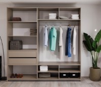 Шкаф-купе Bayro Top Line Napoli 2300x2300x580 Grey Stone (604808) фото №3 — интернет-магазин Desire.md