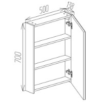 Dulap cu oglindă Bayro Optima 500x700 (122335) imaginea #4 — magazin online Desire.md