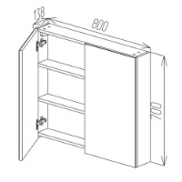 Dulap cu oglindă Bayro Optima 800x700 (122341) imaginea #4 — magazin online Desire.md